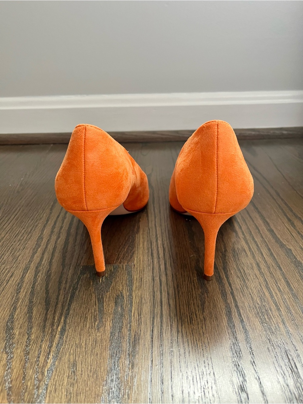 JustFab Orange Pointed-Toe Pumps - Picture 3 of 3